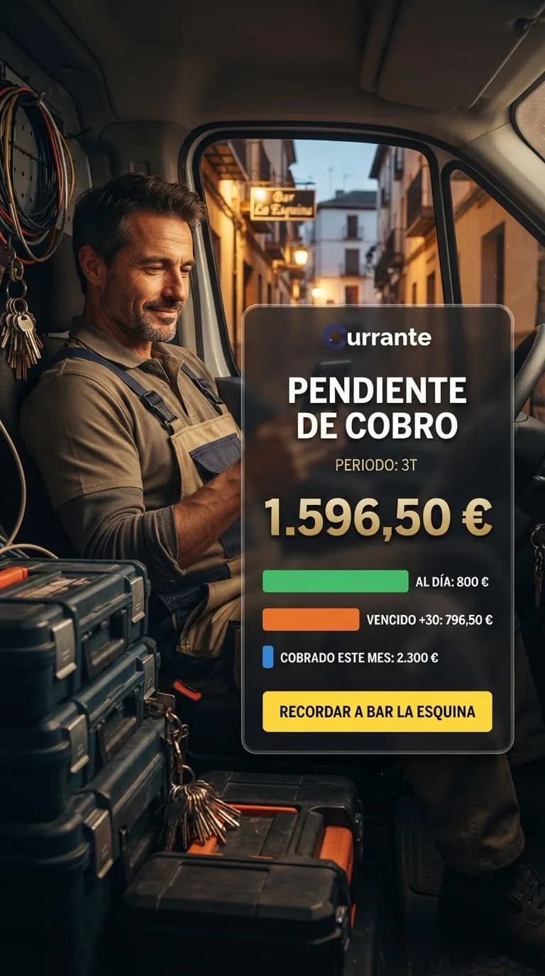 Pendiente de cobro consultado al acabar la jornada
